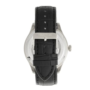 Heritor Automatic Gregory Semi-Skeleton Leather-Band Watch