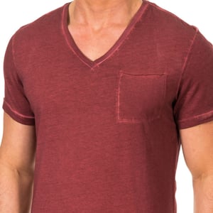 Kortärmad t-shirt med V-ringning 2S87904584 man