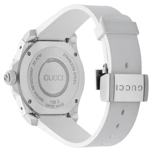 Gucci YA136329 Duik Wijzerplaat Wit Herenhorloge