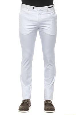 PT Torino Heren Witte Katoenen Jeans & Broek