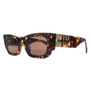 Miu Miu Rectangle Womens Honey Havana Dark Brown MU09WS