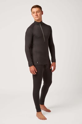 Bodyfit Zip Neck Baselayer Black