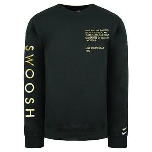 Nike Swoosh Långärmad Svart Pullover Crew Neck Herrtröjor DC2577 010