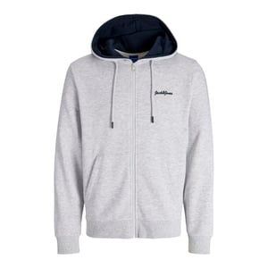 Jack & Jones Cardigan Jor Tango Zip Sweat Hood Grå