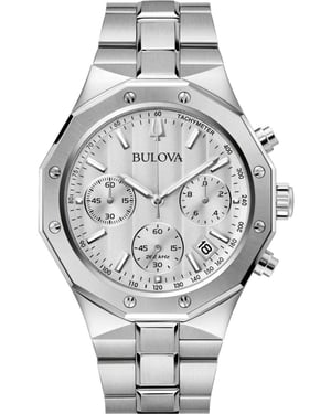 Bulova Precisionist Heren Zilveren Horloge 96B408