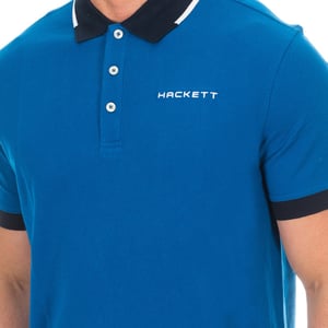 Men's short-sleeved polo shirt with contrast lapel collar HMX1005D