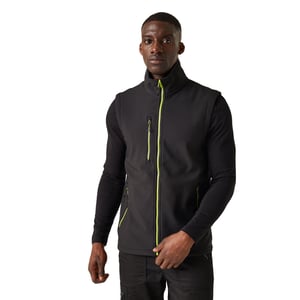 Regatta Heren Navigate Softshell 2-laags bodywarmer (Zwart/Lijkgroen)