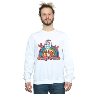 Disney Heren Toy Story 4 Forky Talkin´ Trash Sweatshirt (Wit)