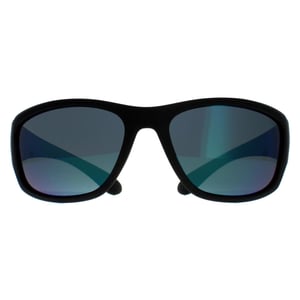 Polaroid Wrap Unisex Matte Zwart Groene Spiegel Gepolariseerd PLD 7005/S
