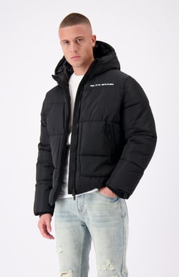 Black Bananas Block Puffer Jas,