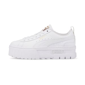 PUMA Kids Girls Mayze Leather Youth Trainers Sports Shoes