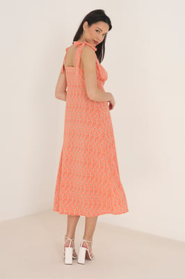 Orange Sweetheart 'Myla' Button Up Woven Midi Dress