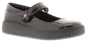 Buckle My Shoe Girls Shoes School Younger Girls Chunk black