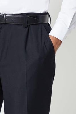 Tailored Fit Black Tuxedo Suit Trousers