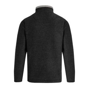 Weird Fish Mens Newark Grid Eco Friendly Quarter Zip Fleece Top (Washed Black)