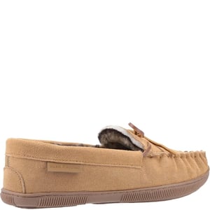 Hush Puppies Mens Ace Slip On Leather Slipper (Tan)