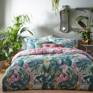 Medinilla Tropical Reversible Duvet Cover Set