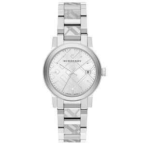 Burberry BU9144 Silver Check Stamped Dial Women's Watch