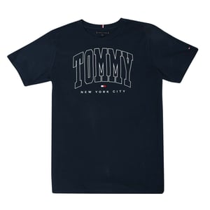Boy's Tommy Hilfiger Infant Organic Cotton Varsity T-Shirt in Navy