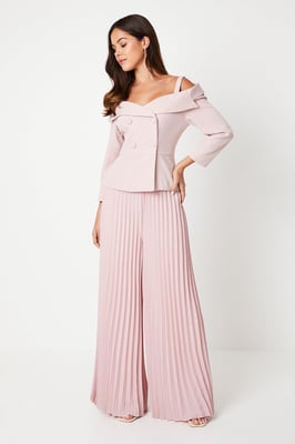 3/4 Sleeve Off Shoulder Peplum Jacket
