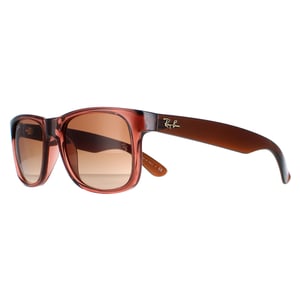 Ray-Ban Justin 4165 659413 transparante lichtbruine zonnebril met kleurverloop