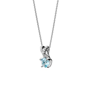 Orphelia 'Maya' Women's 925 Sterling Silver Chain with Pendant - Silver ZH-7478/AQ
