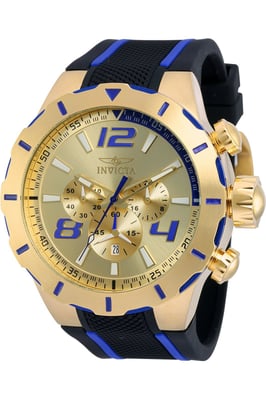 Invicta S1 Rally 20107 Heren Horloge - Quartz Uurwerk - Roestvrij Staal met gouden Wijzerplaat - 53mm