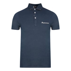 Aquascutum Signature-logo marineblauw poloshirt