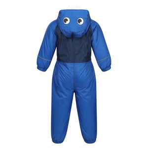 Regatta Childrens/Kids Mudplay III Hooded Rainsuit (Nautical Blue)