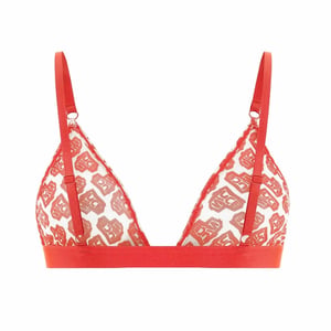 Nicce Verstelbaar Wit/Rood AOP Hart Dames Triangle Bralette 211 2 15 09 0469
