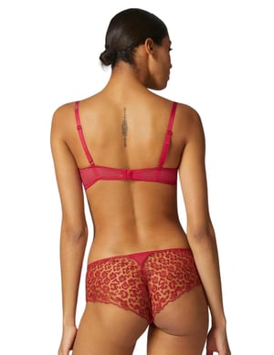 Simone Perele Felicie Half Cup Bra -  Cranberry
