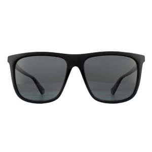 Polaroid Square Mens Black Grey Polarized Sunglasses