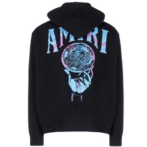 Amiri Crystal Ball Hoodie i svart kashmir