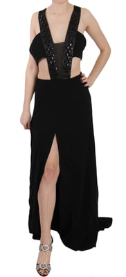John Richmond Cutout Maxi Dress Studded Vneck