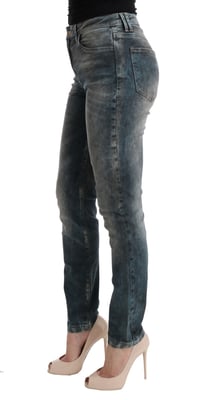 Cavalli Blue Wash Bomullsmix Slim Fit Jeans