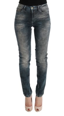 Cavalli Blue Wash Bomullsmix Slim Fit Jeans