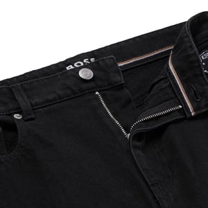 Women's Boss Straight-Fit Cropped Jeans in Black