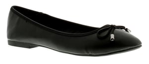 Platino Womens Flat Shoes Brittany Slip On black