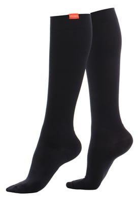 VIM&VIGR - Cotton Graduated Compression Socks 20-30 mmhg for Men & Women - Black