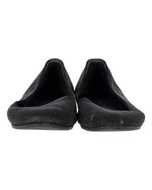 Saint Laurent Glanzende Ballerina's in Zwarte Glitters