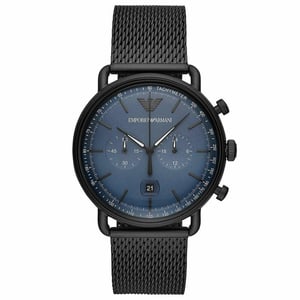 Emporio Armani AR11201 Chronograaf Datum Mesh Armband Horloge Heren