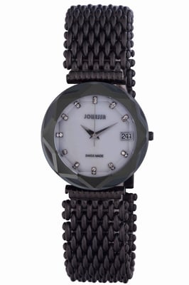 Jowissa: crystal 3 women'smother of pearl watch