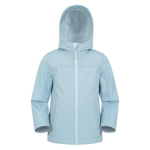 Mountain Warehouse Waterbestendige Soft Shell Jas voor kinderen/Kinderen (Lichtblauw)