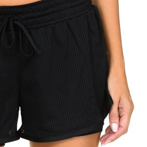 Dames 2-in-1 sportshort met trekkoord D07MP
