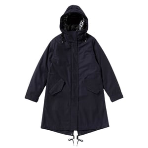 Fred Perry 2-in-1 marineblauwe jas met ritssluiting en voeringparka met capuchon