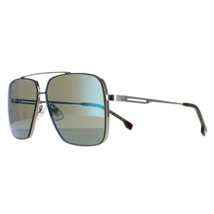 Hugo Boss Sunglasses Boss 1325/S 31Z 3U Ruthenium Havana Kaki Blue Mirror