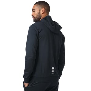 Emporio Armani EA7 hoody met ritssluiting voor heren in marineblauw