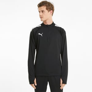 PUMA Mens teamLIGA Quarter-Zip Football Top