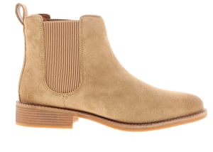 Clarks Womens Chelsea Boots Cologne Arlo 2Suede Leather Slip On light tan