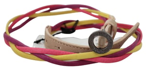 Costume National Women's Multicolor Twisted Leather Circle Buckle Belt